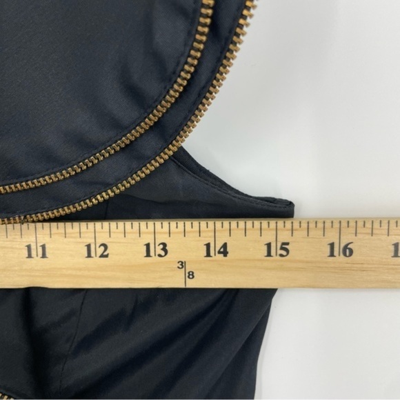 Cache Black One Shoulder Zipper Ruffle Dress - 6 - Picture 7 of 7